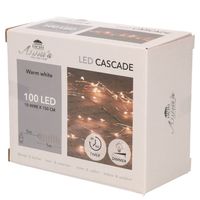 Cascade draadverlichting lichtsnoer met 100 lampjes warm wit met 10 lichtdraden - Lichtsnoeren - thumbnail
