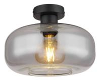 Globo Zwarte plafondlampGiuseppe smoke glas - 15566D