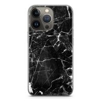 Zwart Marmer 2: iPhone 13 Pro Transparant Hoesje