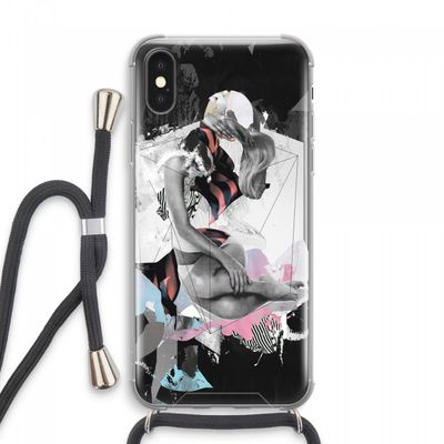 Camouflage de sommeil: iPhone XS Max Transparant Hoesje met koord
