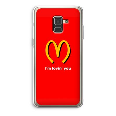I'm lovin' you: Samsung Galaxy A8 (2018) Transparant Hoesje