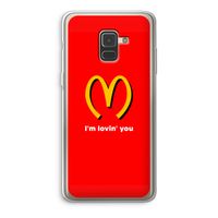 I'm lovin' you: Samsung Galaxy A8 (2018) Transparant Hoesje