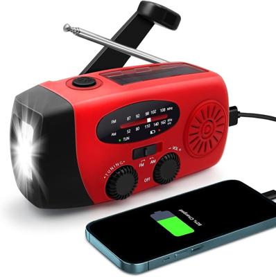 Soundlogic noodradio op zonne-energie met powerbank en zaklamp
