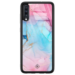 Samsung Galaxy A50 glazen hardcase - Marble colorbomb