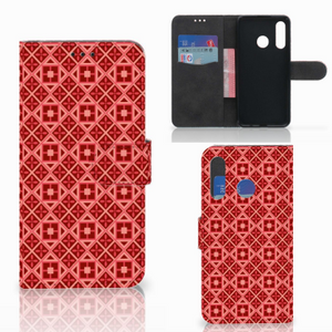 Huawei P30 Lite (2020) Telefoon Hoesje Batik Rood