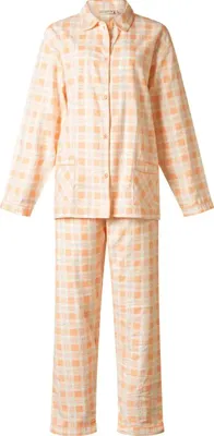 Flanel dames pyjama - Old School - Warme pyjama maat XXL