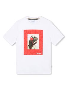 BOSS Kidswear t-shirt en coton à imprimé graphique - Blanc