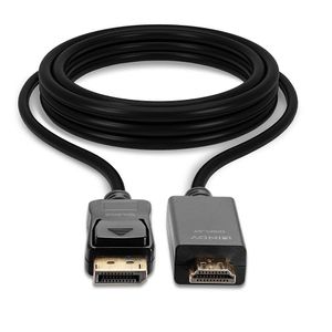 LINDY 36920 DisplayPort-kabel DisplayPort / HDMI Adapterkabel DisplayPort-stekker, HDMI-A-stekker 0.50 m Zwart