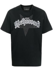 John Richmond t-shirt en coton à logo imprimé - Noir