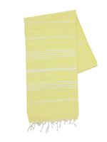 The One Towelling Hamamdoek Geel/Wit - thumbnail