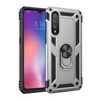 Sergeant Armor schokbestendig TPU + PC beschermende case voor Xiaomi mi 9 met 360 graden rotatie houder (zilver)