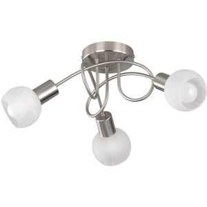 LED Plafondspots - Trion Antiniba - E14 Fitting - 3-lichts - Rond - Mat Nikkel - Aluminium