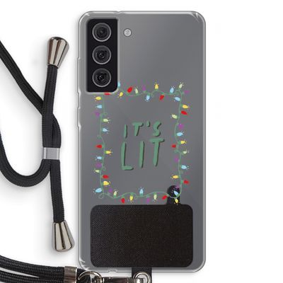 It's Lit: Samsung Galaxy S21 FE Transparant Hoesje met koord