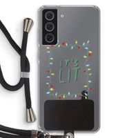 It's Lit: Samsung Galaxy S21 FE Transparant Hoesje met koord