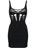 Mugler robe-corset à empiècements - Noir