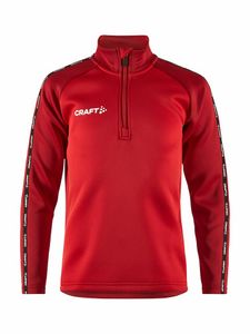 Craft 1912733 Squad 2.0 Half Zip Jr - Bright Red/Express - 110/116