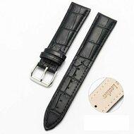 Crocodile leren bandje - Zwart - Xiaomi Mi Watch / Xiaomi Watch 2 / Xiaomi Watch S1 / S2 / S3 / S4