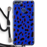 Blue Leopard: Huawei P Smart (2018) Transparant Hoesje met koord