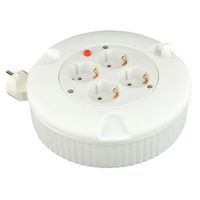 Haspel 5 meter 4V 3 x 1,0 mm2 met randaarde dichte box