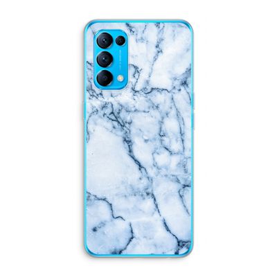 Blauw marmer: Oppo Find X3 Lite Transparant Hoesje