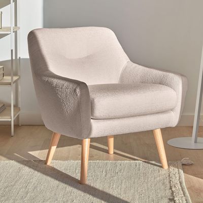 Kave Home Fauteuil 'Candela' Bouclé, kleur Grijs