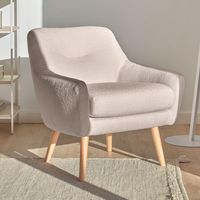 Kave Home Fauteuil 'Candela' Bouclé, kleur Grijs