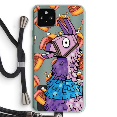 Loot Burger: Pixel 5a 5G Transparant Hoesje met koord Loot Burger: Pixel 5a 5G Transparant Hoesje met koord