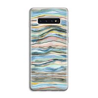 Watercolor Agate: Samsung Galaxy S10 4G Transparant Hoesje