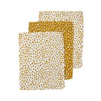 Meyco hydrofiele washandjes 3-pack cheetah honey gold Maat - thumbnail