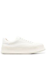 Jil Sander baskets à semelle nervurée - Blanc - thumbnail