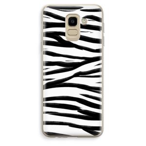 Zebra pattern: Samsung Galaxy J6 (2018) Transparant Hoesje