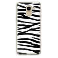Zebra pattern: Samsung Galaxy J6 (2018) Transparant Hoesje - thumbnail