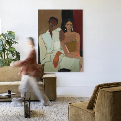 Urban Cotton Wandkleed 'Parental' 145 x 190cm in Frame - black