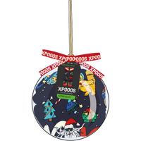 XPOOOS sokken met Xmas bauble space dome print