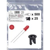 Quadrios 25O201 LED-assortiment Rood Rond 3 mm 700 mcd 20 mA 2.0 V