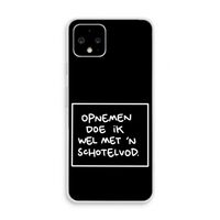 Schotelvod: Pixel 4 Transparant Hoesje