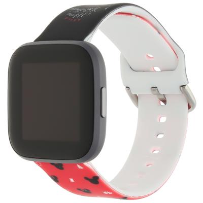 Fitbit Versa Print Sport Band - Kerst Zwart Rood