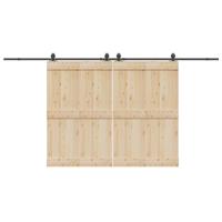 Doos met onderdelen voor schuifdeur 427 cm staal zwart