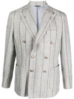 GABO NAPOLI blazer à rayures en laine mélangée - Gris