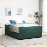 Bedframe met matras met matras Donkergroen 140 x 200 cm Fluweel