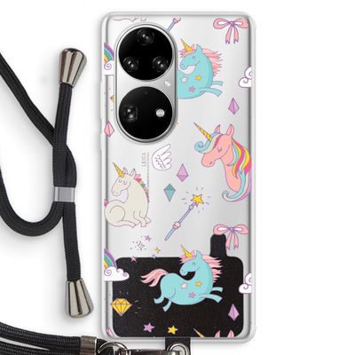 Fantasiewereld: Huawei P50 Pro Transparant Hoesje met koord