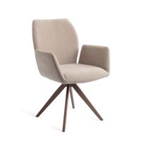 Jesper Home Draaibare Eetkamerstoel 'Misaki' Turn Brown, kleur Sand Strand Jesper Home Draaibare Eetkamerstoel 'Misaki' Turn Brown, kleur Sand Strand