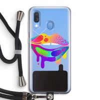 Lip Palette: Samsung Galaxy A40 Transparant Hoesje met koord