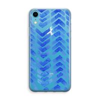 Blauwe pijlen: iPhone XR Transparant Hoesje
