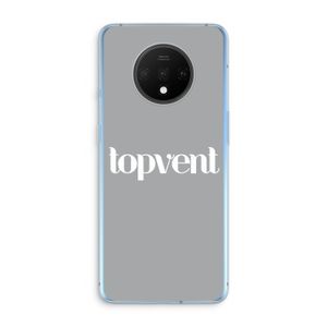 Topvent Grijs Wit: OnePlus 7T Transparant Hoesje