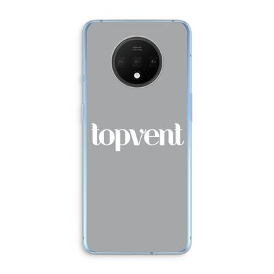 Topvent Grijs Wit: OnePlus 7T Transparant Hoesje