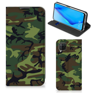 Huawei P40 Lite Hoesje met Magneet Army Dark