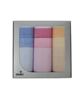 3 stuks Dames zakdoeken Wendy - Cadeauverpakking katoenen zakdoeken