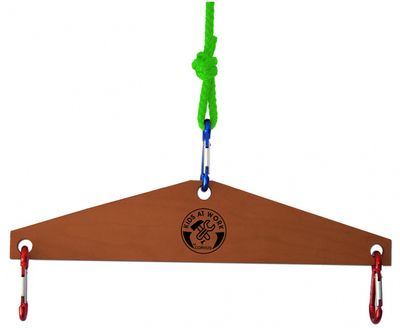 Kids At Work behendigheidsspel weegbalk 43 cm hout bruin/groen