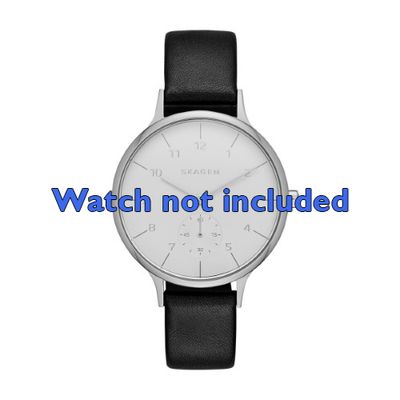 Skagen horlogeband SKW2415 Leder Zwart 14mm